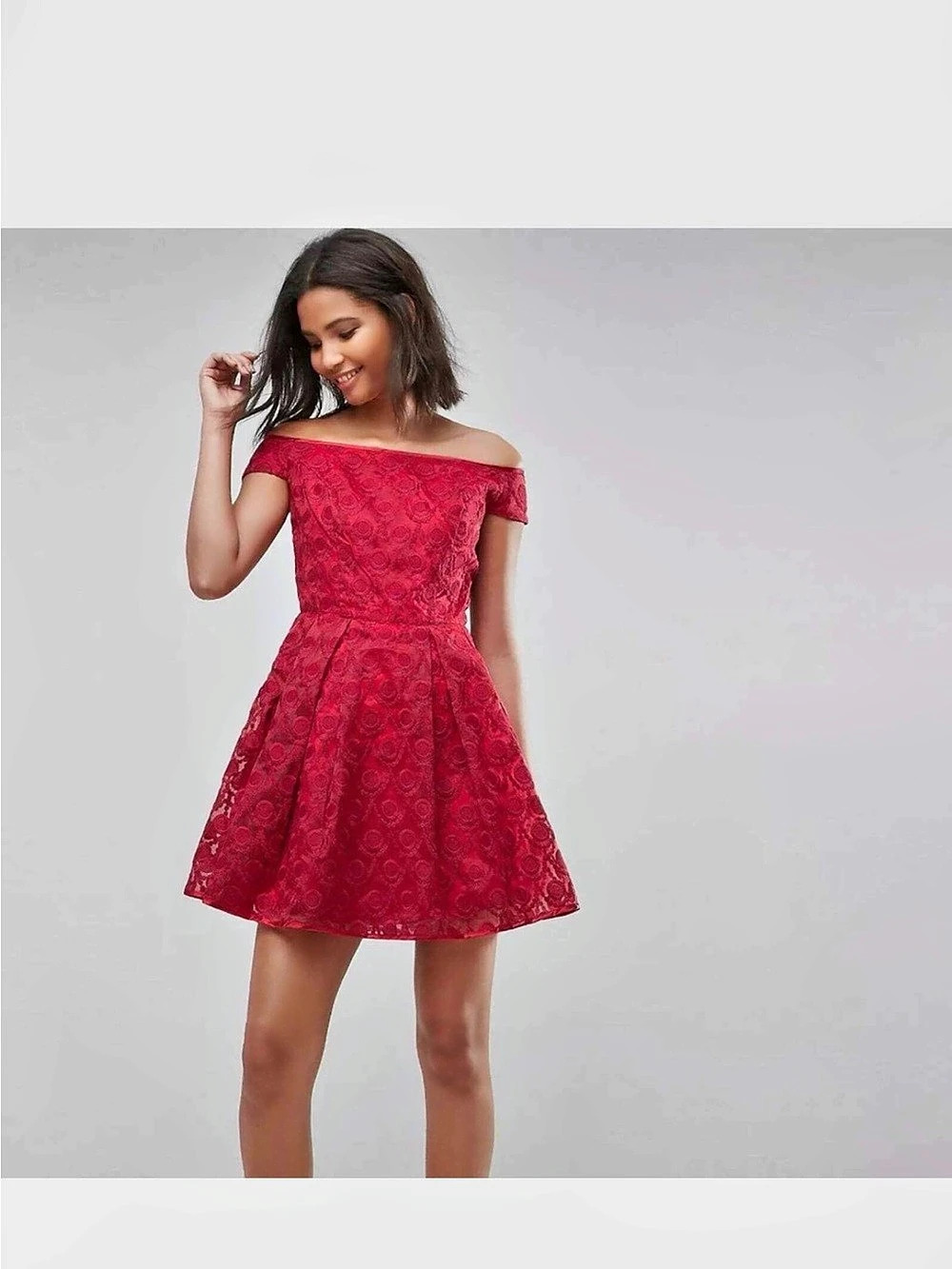 Hell Bunny limited edition Paris lace off the shoulder dress